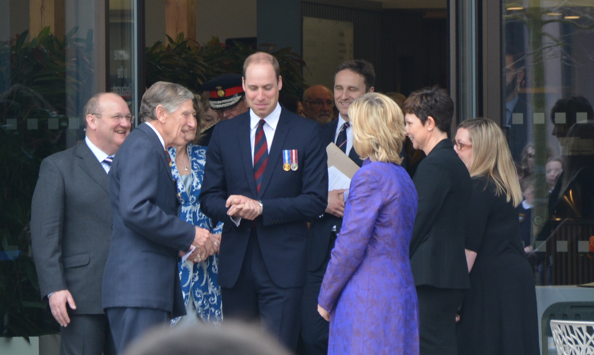 Patrick Cordingley with Prince William at National Memorial Arboretum